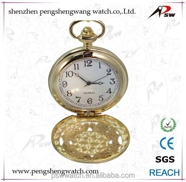 Factory Direct Price Quartz Movt Pocket Watch Stainless Steel Chain Wallet Mini Clock Men