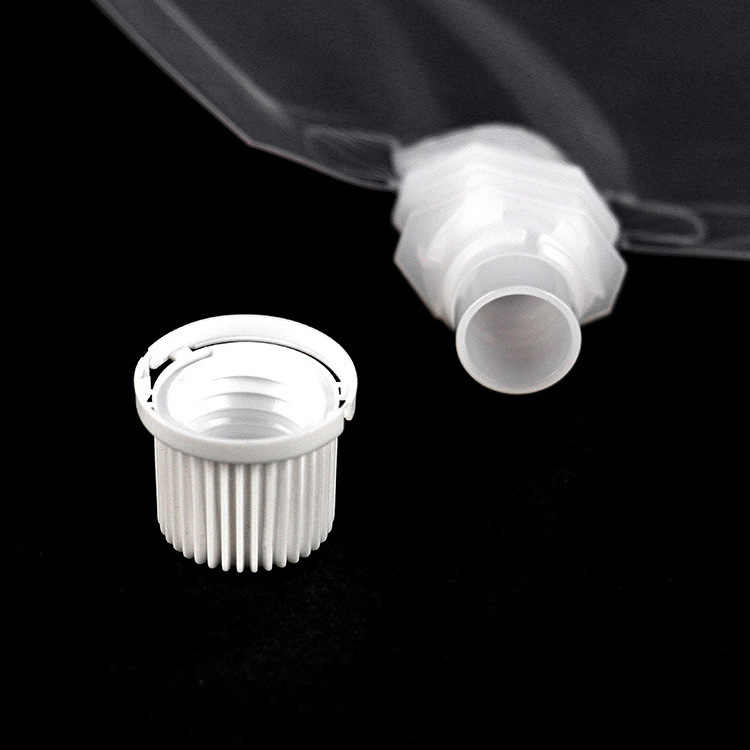 Free Sample Food Grade Plastic Beverage Packaging 250ML 500ML Transparent Stand Up Clear Drink pouches Spout Pouch Bag