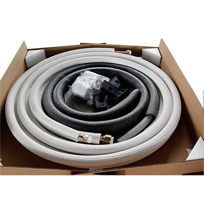 Pu Song Factory Price Insulated Air Conditioner Copper Pipe With Spiral Flexible On Both Tubes For Split Unit Air Conditioner