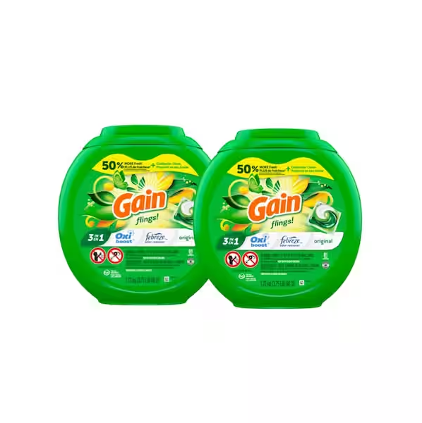 Gain flings Laundry Detergent Pacs Plus Aroma Boost, Moonlight Breeze Scent