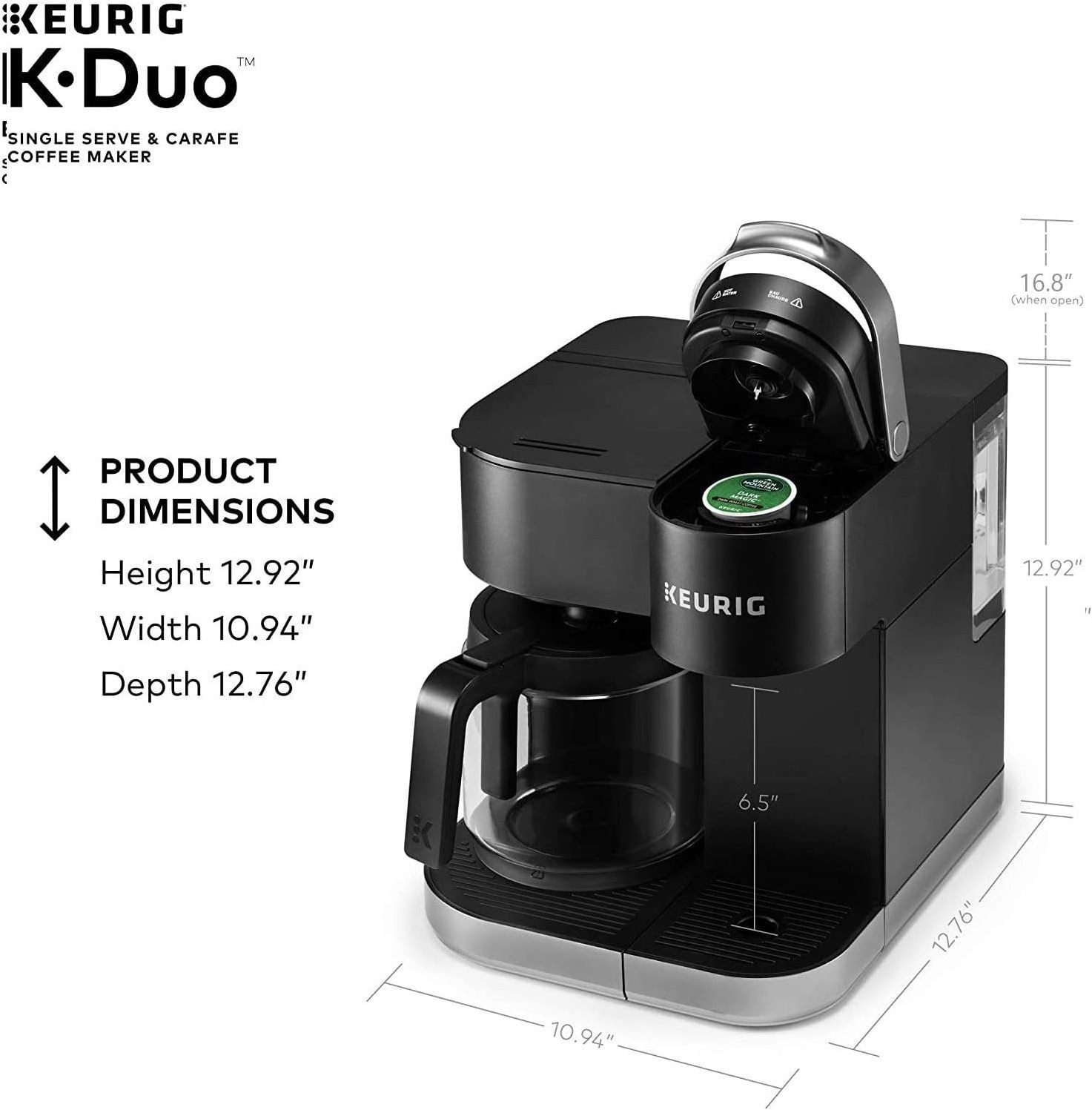 HOT PRODUCT Keurig K-Duo Single Serve K-Cup Pod & Carafe Coffee Maker, Black