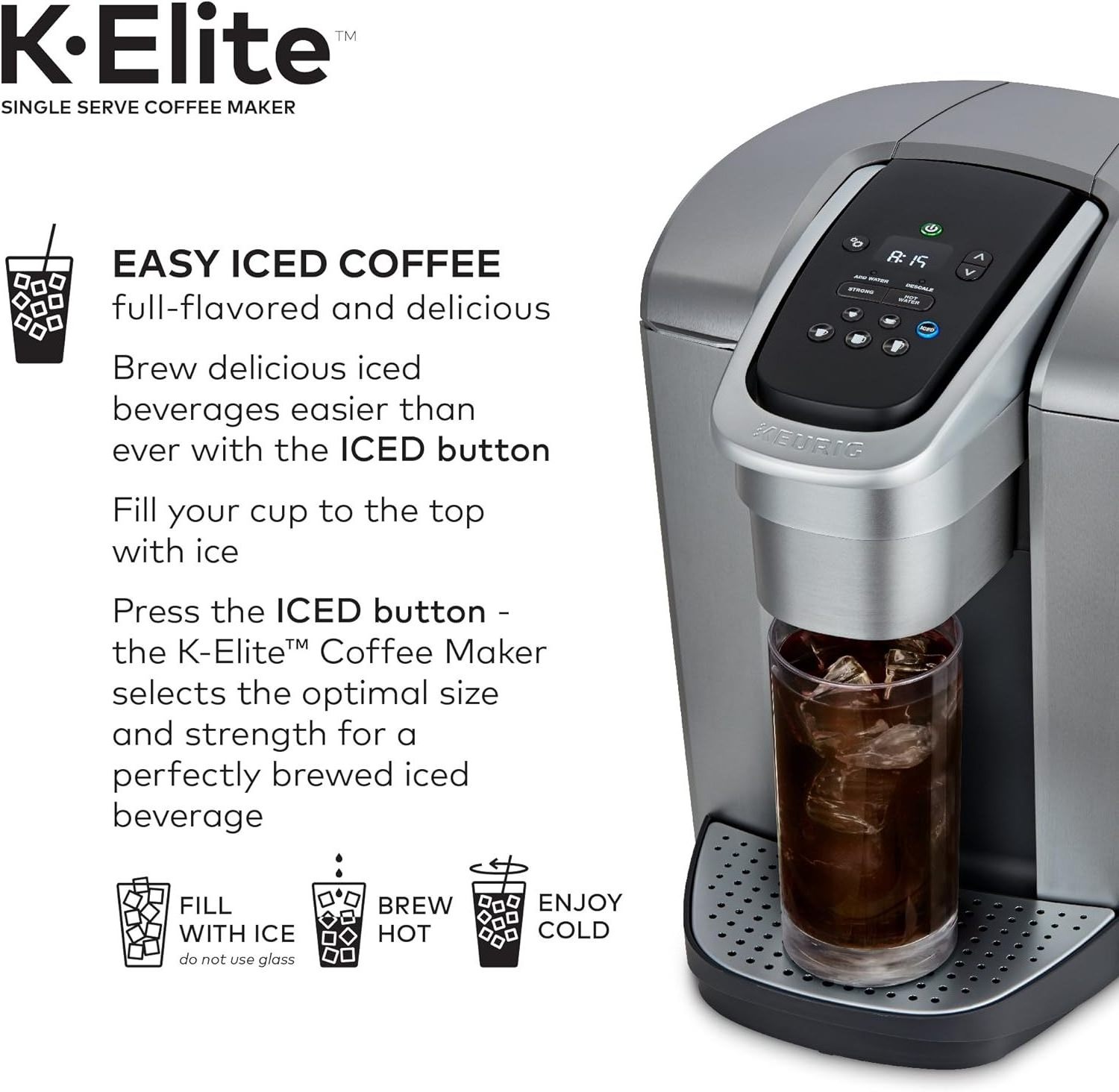 HOT PRODUCT Keurig K-Elite Single-Serve K-Cup Pod Coffee Maker,  Silver