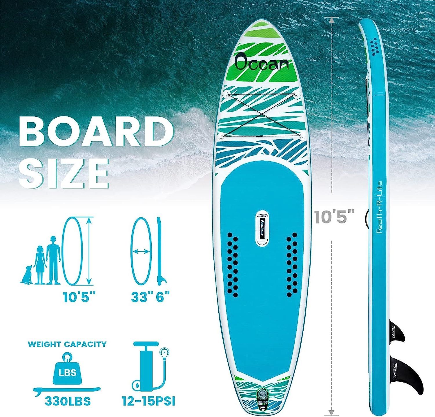 Big Sale Stand Up Paddle Board 10'5''/ 11'6'' Ultra-Light SUP with Inflatable Paddleboard Accessories Adjustable Paddle