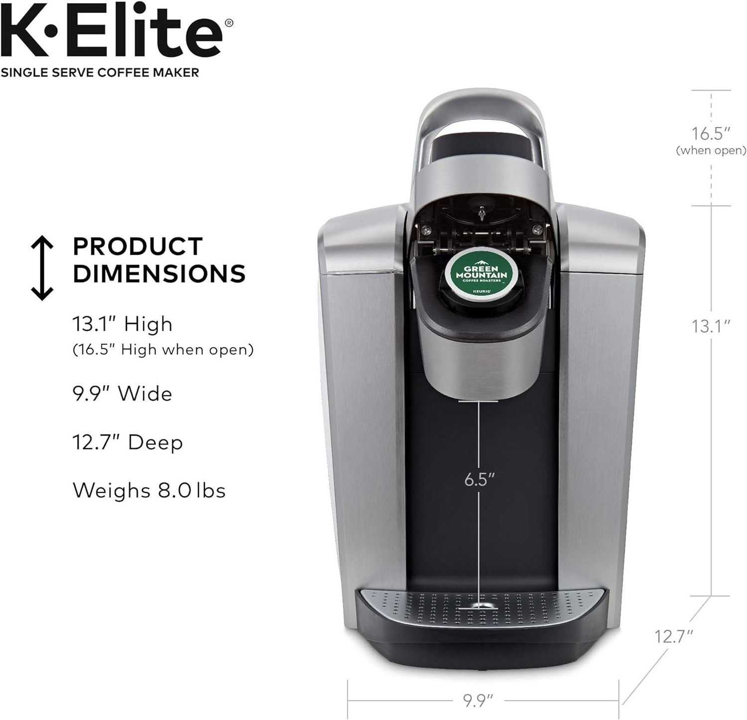 HOT PRODUCT Keurig K-Elite Single-Serve K-Cup Pod Coffee Maker,  Silver