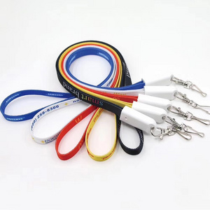 BusineBusiness Gift OEM charging Lanyard 3 in 1 USB Cable Phones Lanyard ID Hanging Cord 8pin type c micro usb cable