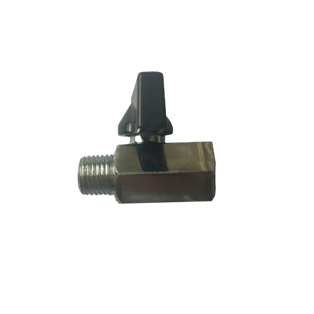 Chrome Plated 1/4 inch Male Female Brass Mini Knob Ball Valve