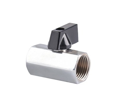 Chrome Plated 1/4 inch Male Female Brass Mini Knob Ball Valve