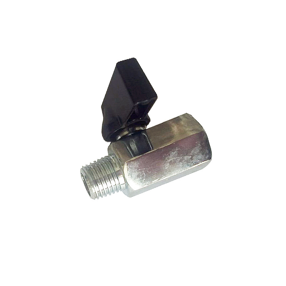 Chrome Plated 1/4 inch Male Female Brass Mini Knob Ball Valve