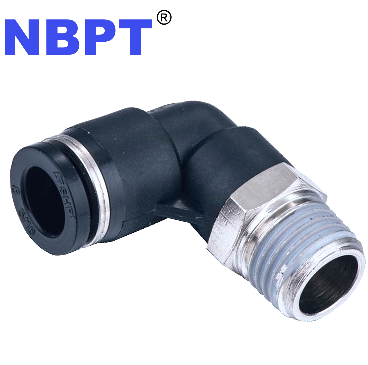 PL Series Elbow 90 Degree Push In To Connect Plastic Brass Pneumatic Polyurethane Nylon Tube Fitting