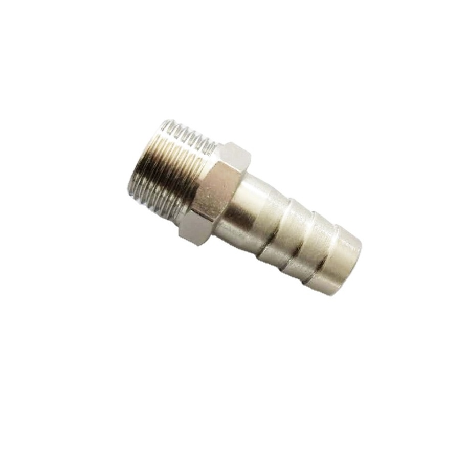 BPST BSPP NPT Thread 1/8 1/4 3/8 1/2 Male Thread Push in Hose Barb Brass Pipe Fitting Hose Adaptor