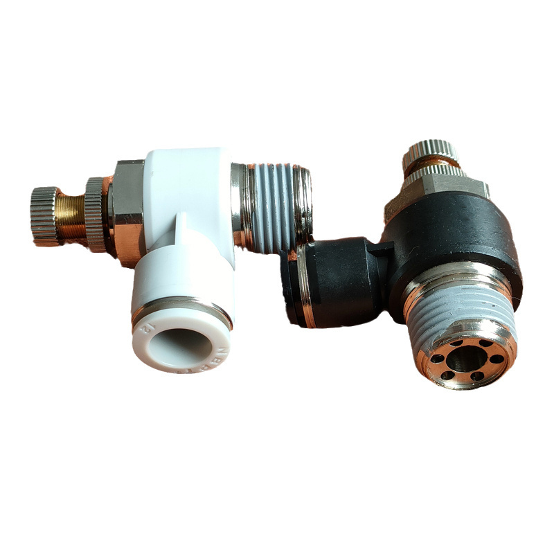 SL SC Air Flow Speed Control Valves Pneumatic Cylinder Throttle Valve Air Flow Regulating Valve