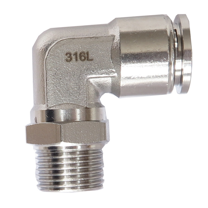 1/8 3/4 BSPT BSPP NPT Male Thread Pneumatic Push In Air Pipe Tube Fittings Stainless Steel Pneumatic Air Fittings