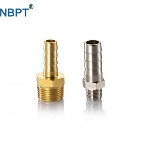 BPST BSPP NPT Thread 1/8 1/4 3/8 1/2 Male Thread Push in Hose Barb Brass Pipe Fitting Hose Adaptor