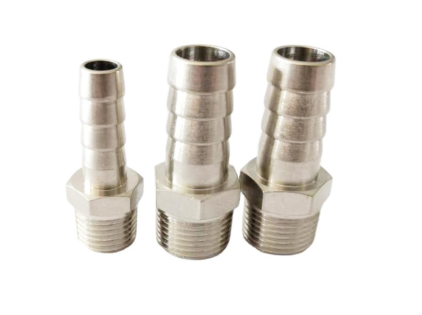 BPST BSPP NPT Thread 1/8 1/4 3/8 1/2 Male Thread Push in Hose Barb Brass Pipe Fitting Hose Adaptor