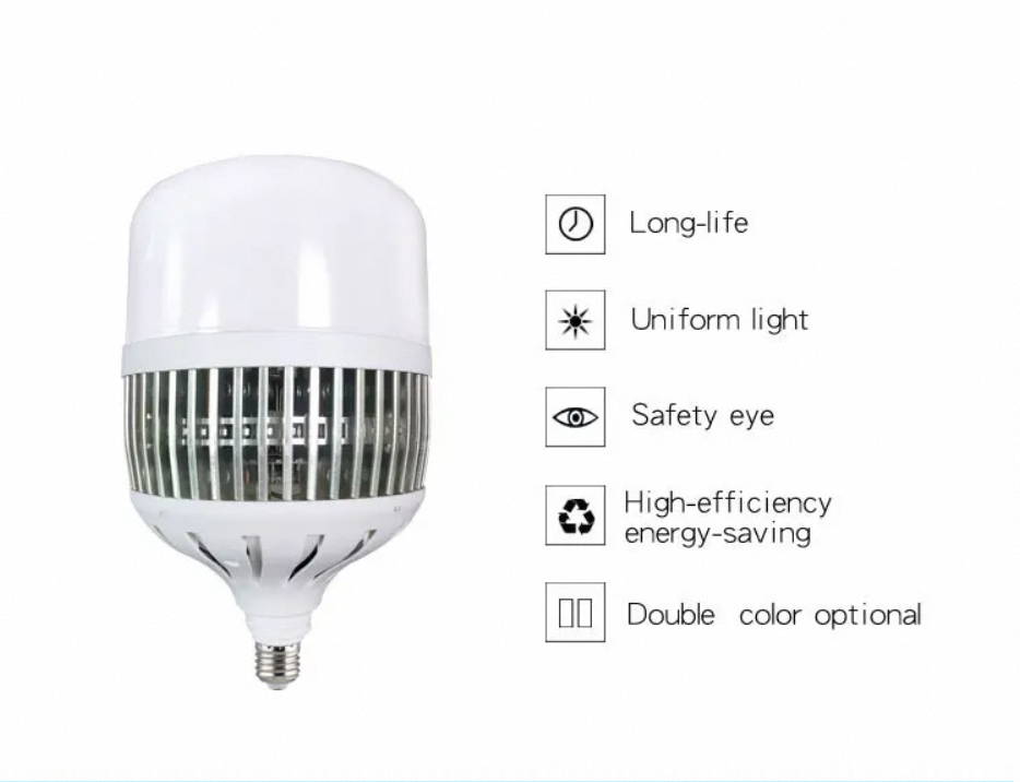 Good price high-power high brightness fin type heat dissipation LED light bulb 50W-150W