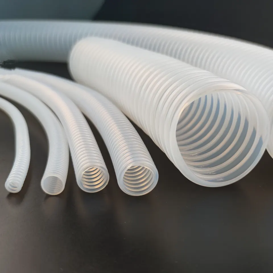 Manufacture Multiple Specifications High Temperature Resistance PTFE Tube Braided Hose Tubing Corrugated Ptfe Hose