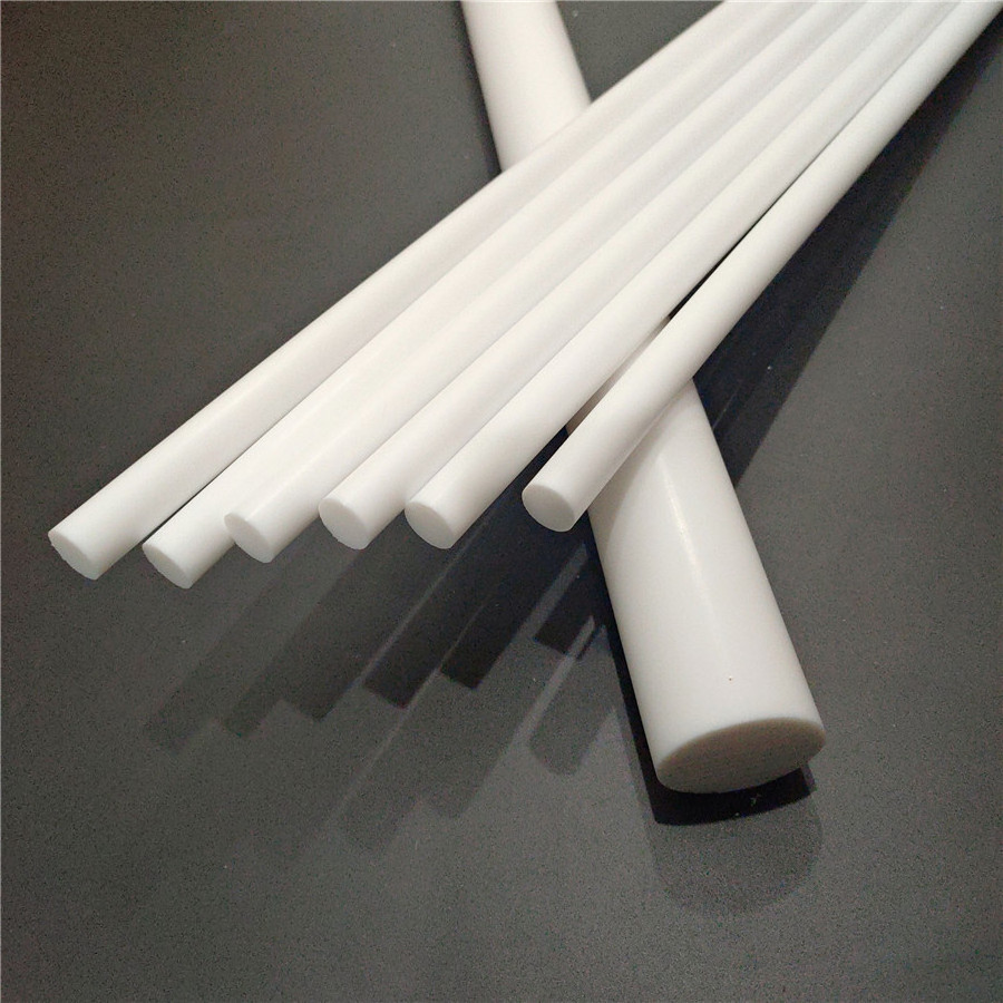 Corrosion-Resistant and High-Temperature Resistant White PTFE Rod Plastic Soild Bar Te flon Rod