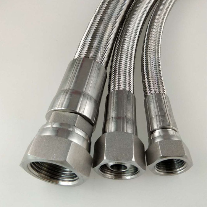 Supply SS304 PTFE Braided Hose 150ton/month E85 Hose Universal Fittings Kit PTFE Fuel Line PTFE Braided Tube