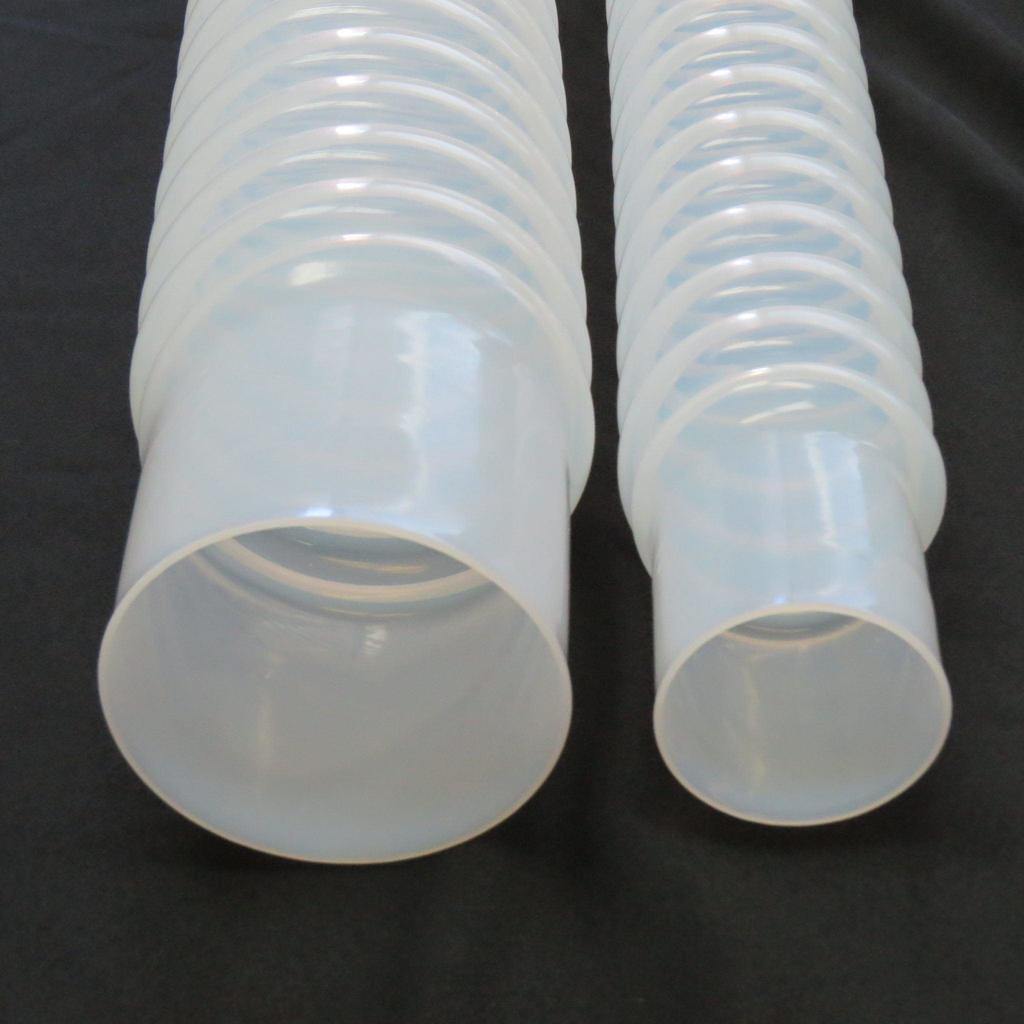 Factory Wholesale Ptfe bellows hose Fluoroplastic Clear PFA Tapered Corrugated Tubings High Quality PFA Corrugated Pipe