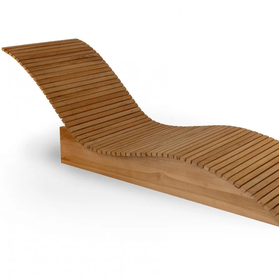 Cyanta Deck Sun lounger In Natural Solid Teak Wood With High Quality Material For outdoor Furniture