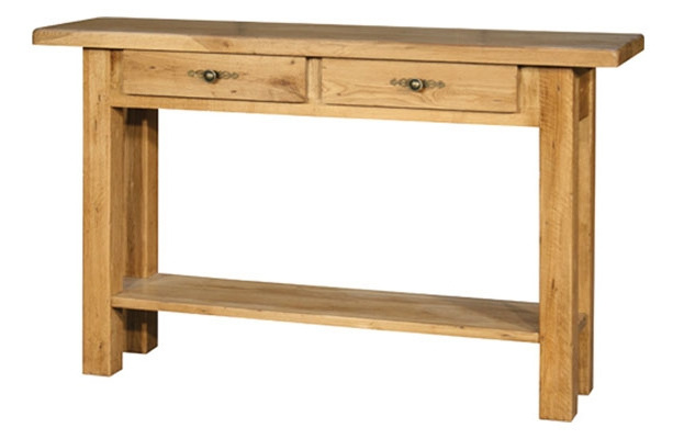 Darren Console table made of solid teak wood with rustic for indoor