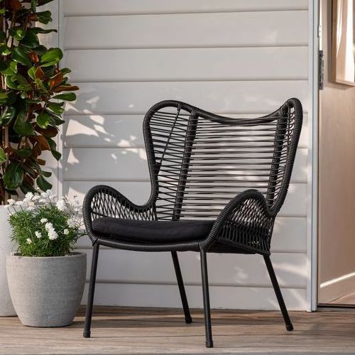 Mariposa butterfly lounge chair made of high quality material with black rattan wicker for indoor outdoor use