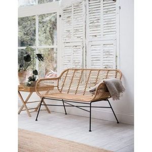 Baylor long aluminum patio chair made of woven bamboo and rattan for outdoor.