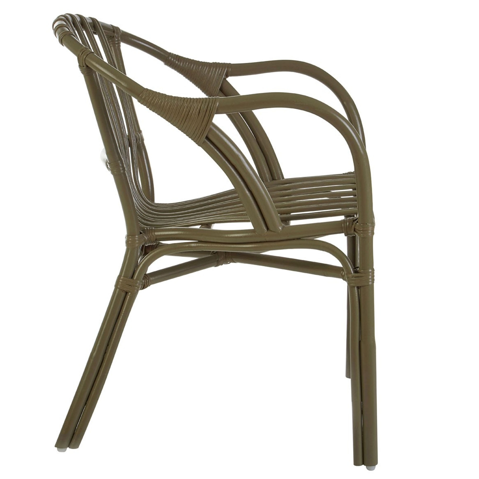 Dayana simple lounge chair made from natural rattan frame with gray finish for indoor and outdoor.