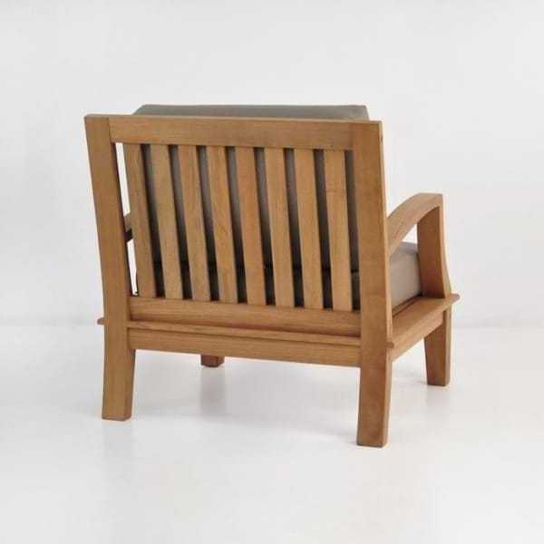 Westminster lounge chair made of solid teak wood frame with sunproof cushion for indoor and outdoor