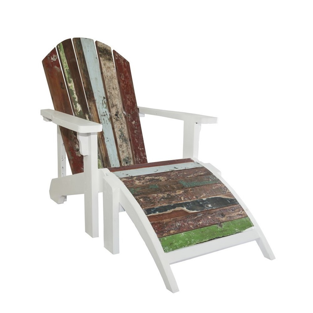 Adirondack cheap Recycled boat wood beach recliner chairs for outdoor