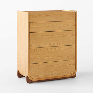 Romeo chest of drawers made of solid teak wood with 4 drawers and finished with natural oil.