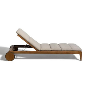 jloze sunbed made of solid teak wood with sunproof cushions for indoor and outdoor