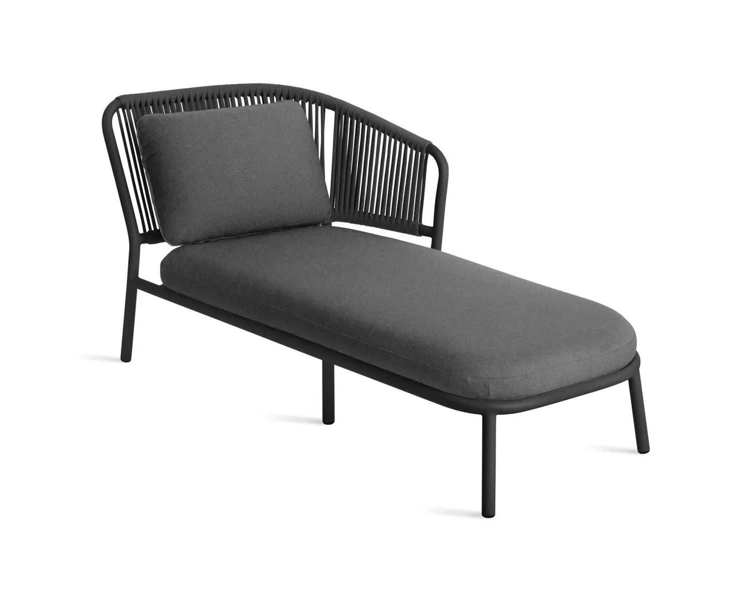 zlally chaise lounge made of aluminum frame with rattan wicker and cushions for indoor and outdoor