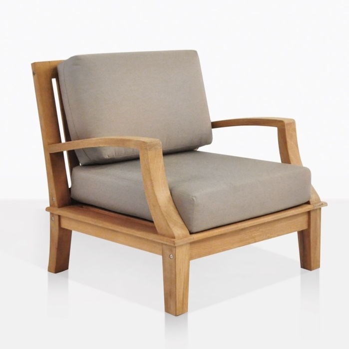 Westminster lounge chair made of solid teak wood frame with sunproof cushion for indoor and outdoor