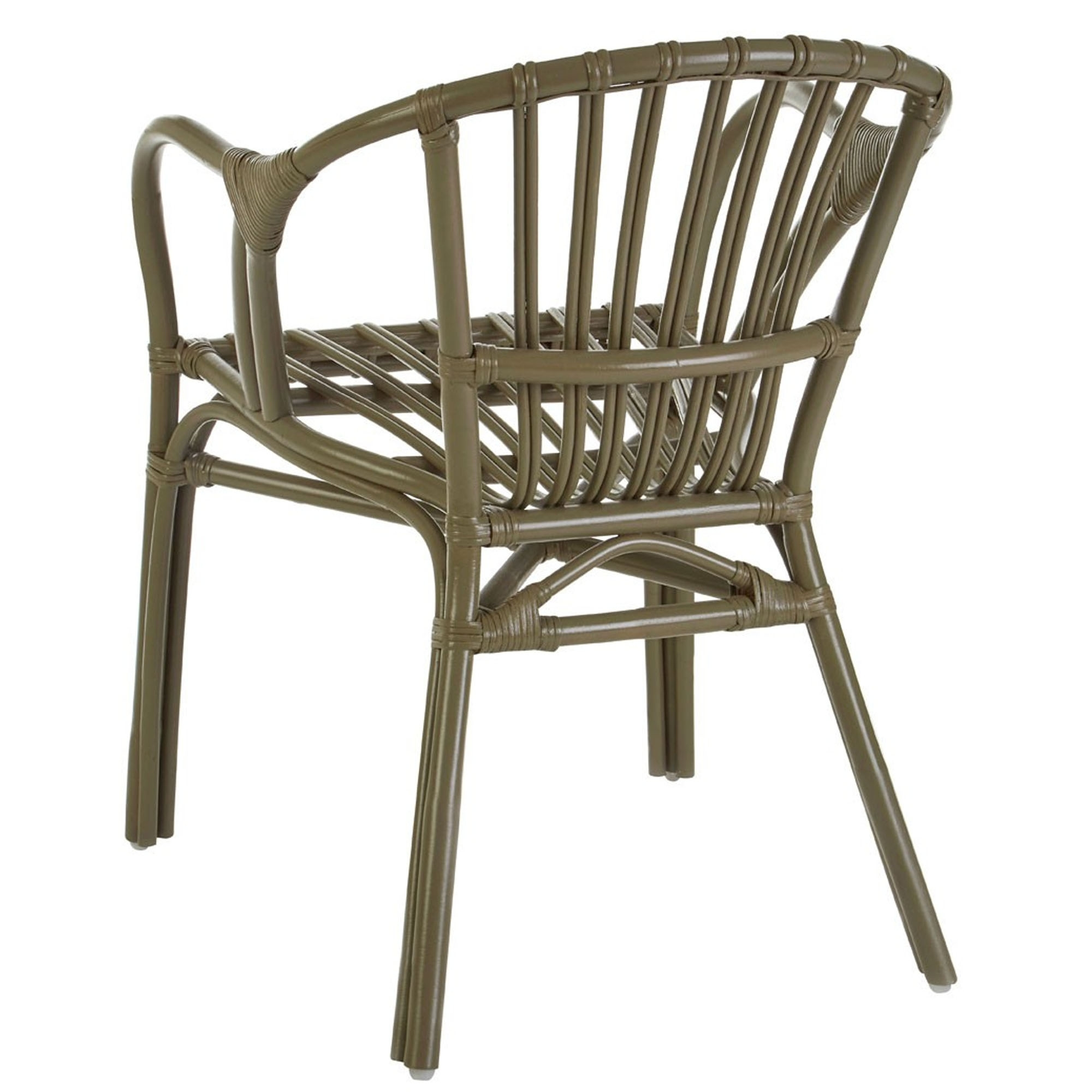 Dayana simple lounge chair made from natural rattan frame with gray finish for indoor and outdoor.