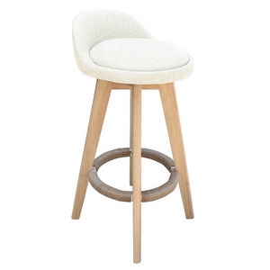 kliyer bar stools made of solid teak wood with upholstery seats for indoor and outdoor