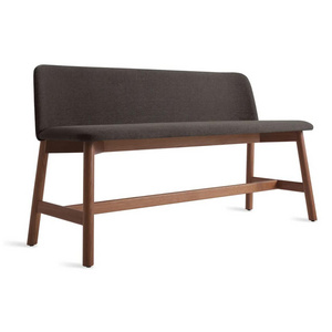 xrovie bench made of solid teak wood with upholstery seat for indoor and outdoor