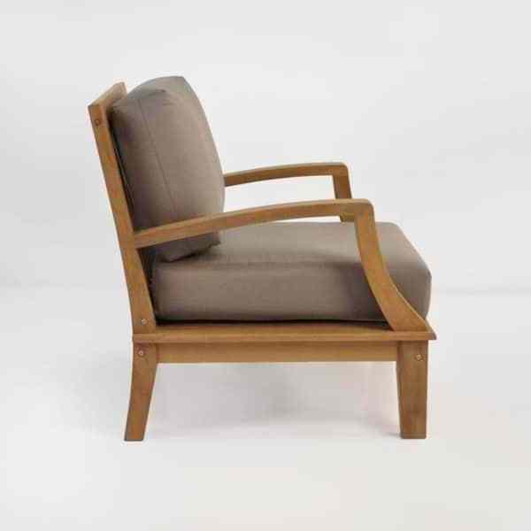 Westminster lounge chair made of solid teak wood frame with sunproof cushion for indoor and outdoor