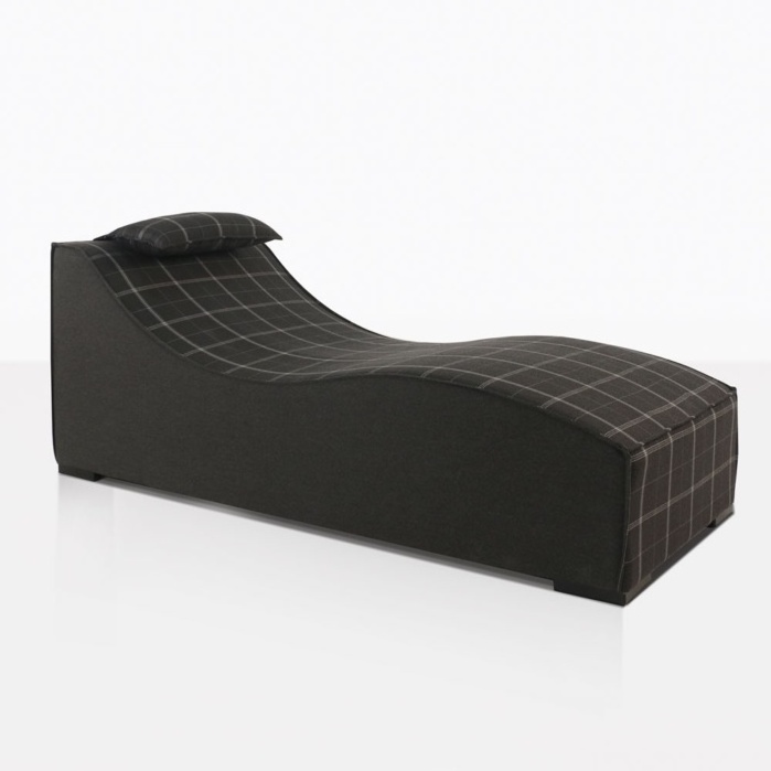 Club sunbed lounger from solid teak wood frame material covered with outdoor cushion sunproof