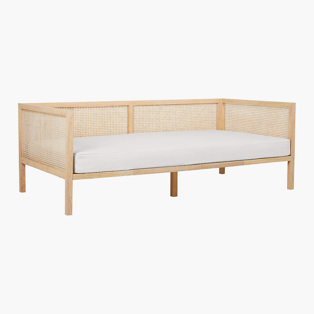 solid wooden daybed with wicker rattan and solid teak wood natural finish cushions for indoor