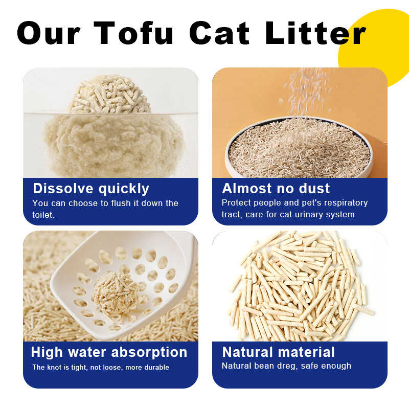 Wholesale Popular Odor Prevention Tofu Cat Litter in Big Container