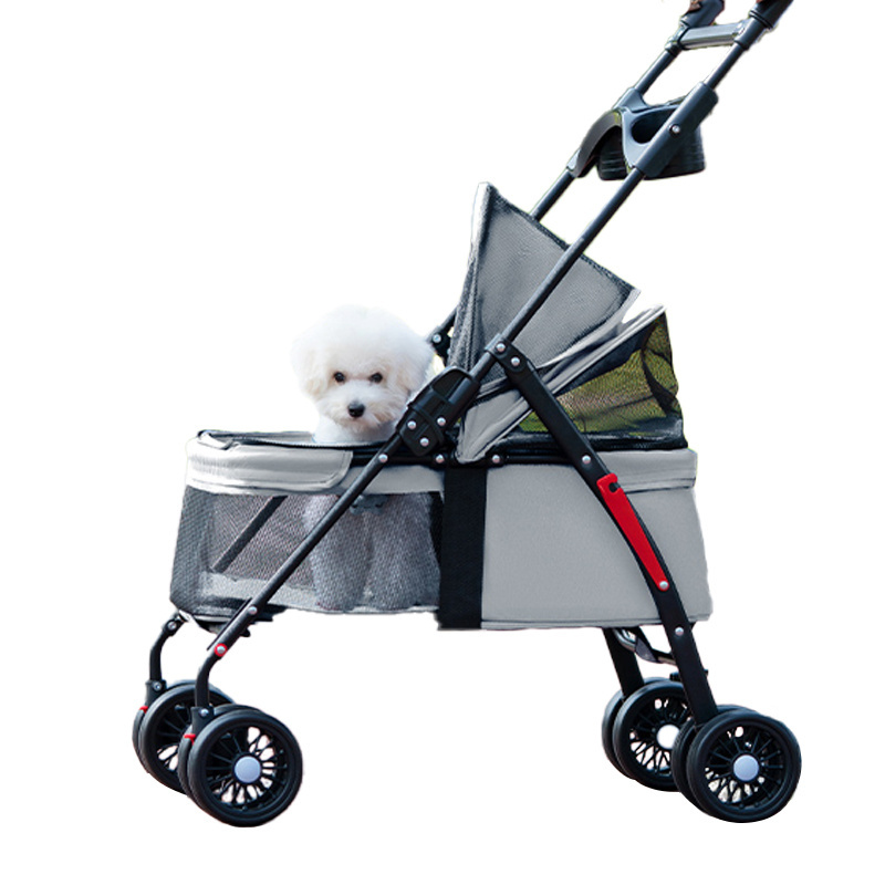 2024 Premium 3-in-1 Pet Stroller Buggy Lightweight Fast Folding Small Dog & Cat Carrier Travel Product with Removable Stroller