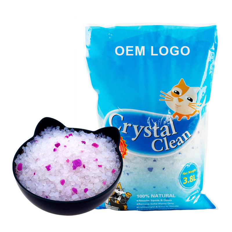 2024 Wholesale Silica Cat Litter Anti-Smell Clean Filler for Cats Crystal Bulk Scooper Bag OEM China Deodorant Beads