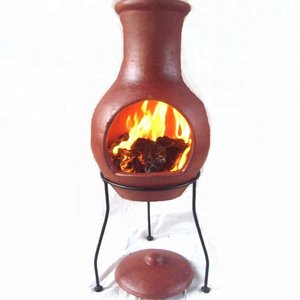 Garden Chiminea Outdoor Fireplace Terracotta Handmade Customized Clay Chiminea