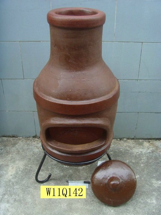 Wholesales Garden Chiminea Outdoor Terracotta Handmade Clay Chiminea