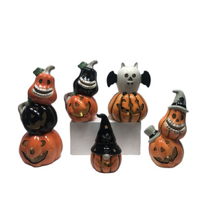 Customize Wholesale 2022 New Style Halloween Pumpkin Party Ornaments Artwork Decorative Crafts Funny Halloween Ornaments Pumpkin