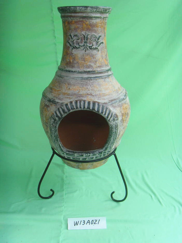 News Garden Chiminea Outdoor Fireplace Terra cotta Handmade Clay Chiminea