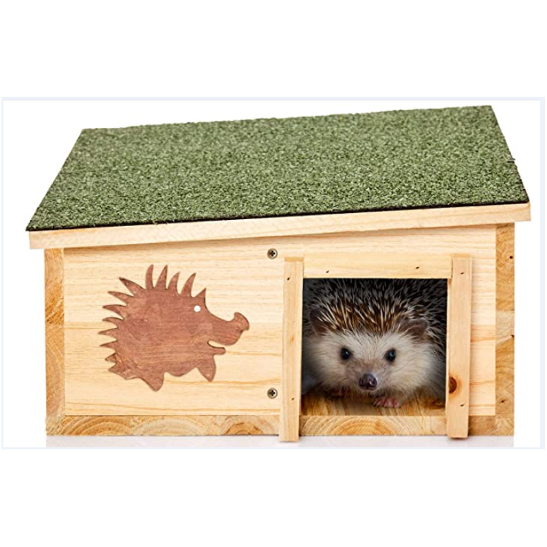 Newpower hamster Hedgehog cage removable Wooden Squirrel Pet house Animal Cage Hedgehog House with waterproof pith-cover roof