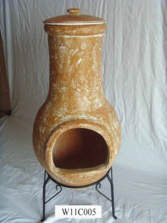 Garden Chimenea Outdoor Terracotta Handmade Clay Chimenea for sale garden fireplace