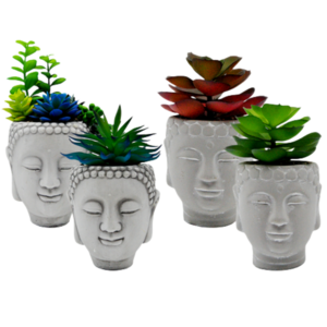 Wholesale Buddha Head Cement Succulent Flower Trays - Best-Selling Concrete Planters for Home Gardening flower pots planters